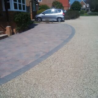 Block pave driveway