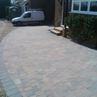 Block pave driveway