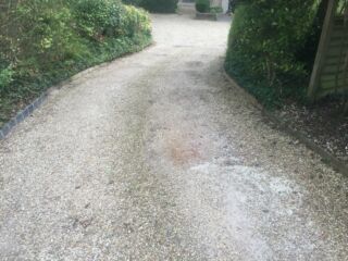 Sleepers hill driveway before